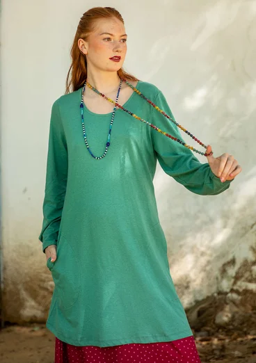 Jersey tunic in organic cotton/linen - artemisia