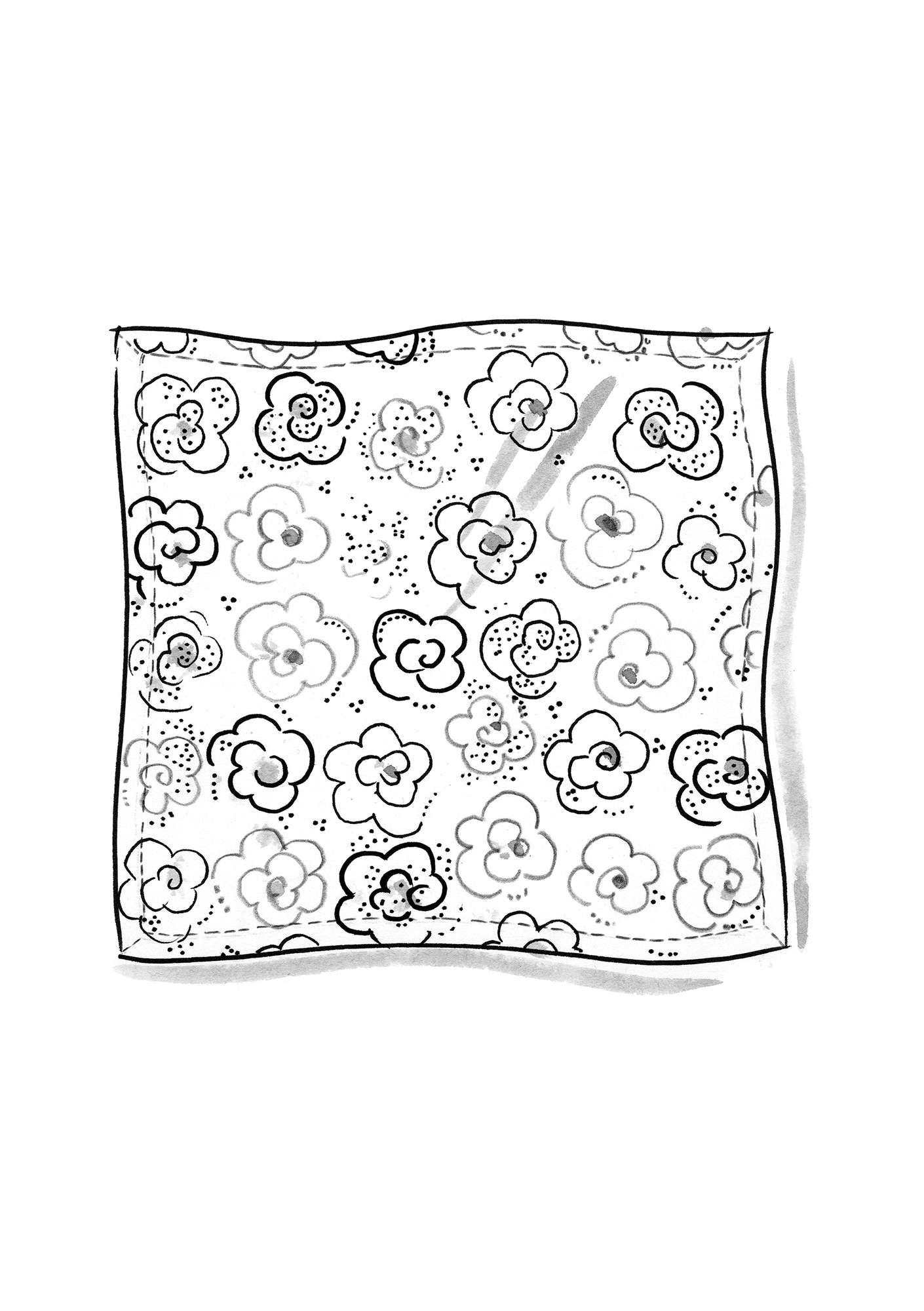 “Krumelur” organic cotton tablecloth rowan
