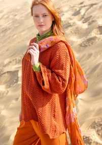 “Rose” recycled cotton sweater - henna