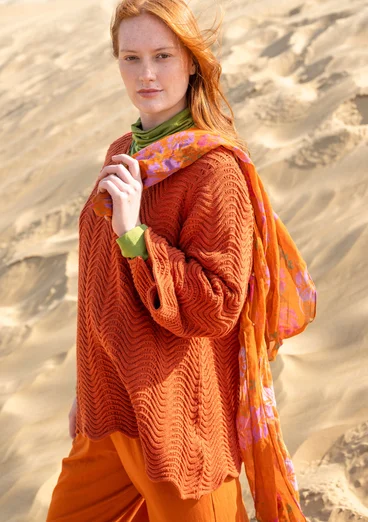 “Rose” recycled cotton sweater - henna