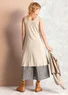 Robe "Pytte" en jersey de lyocell/élasthanne (naturel foncé/écru M)