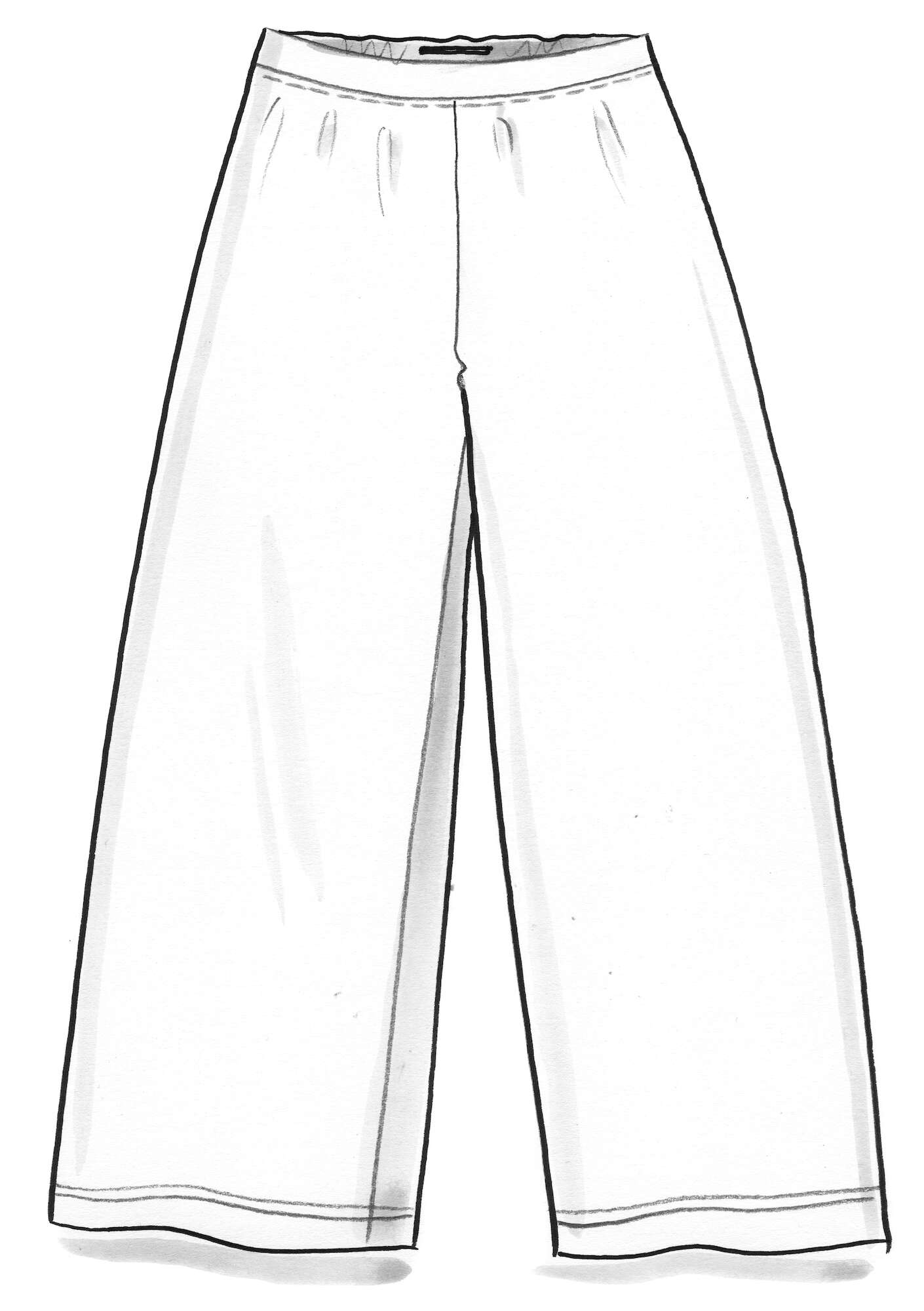 Lyocell/elastane jersey trousers