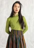 Lyocell/elastane jersey polo-neck top (birchleaf XS)