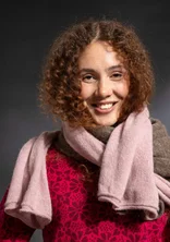 Alpaca blend knit scarf - pink lupin