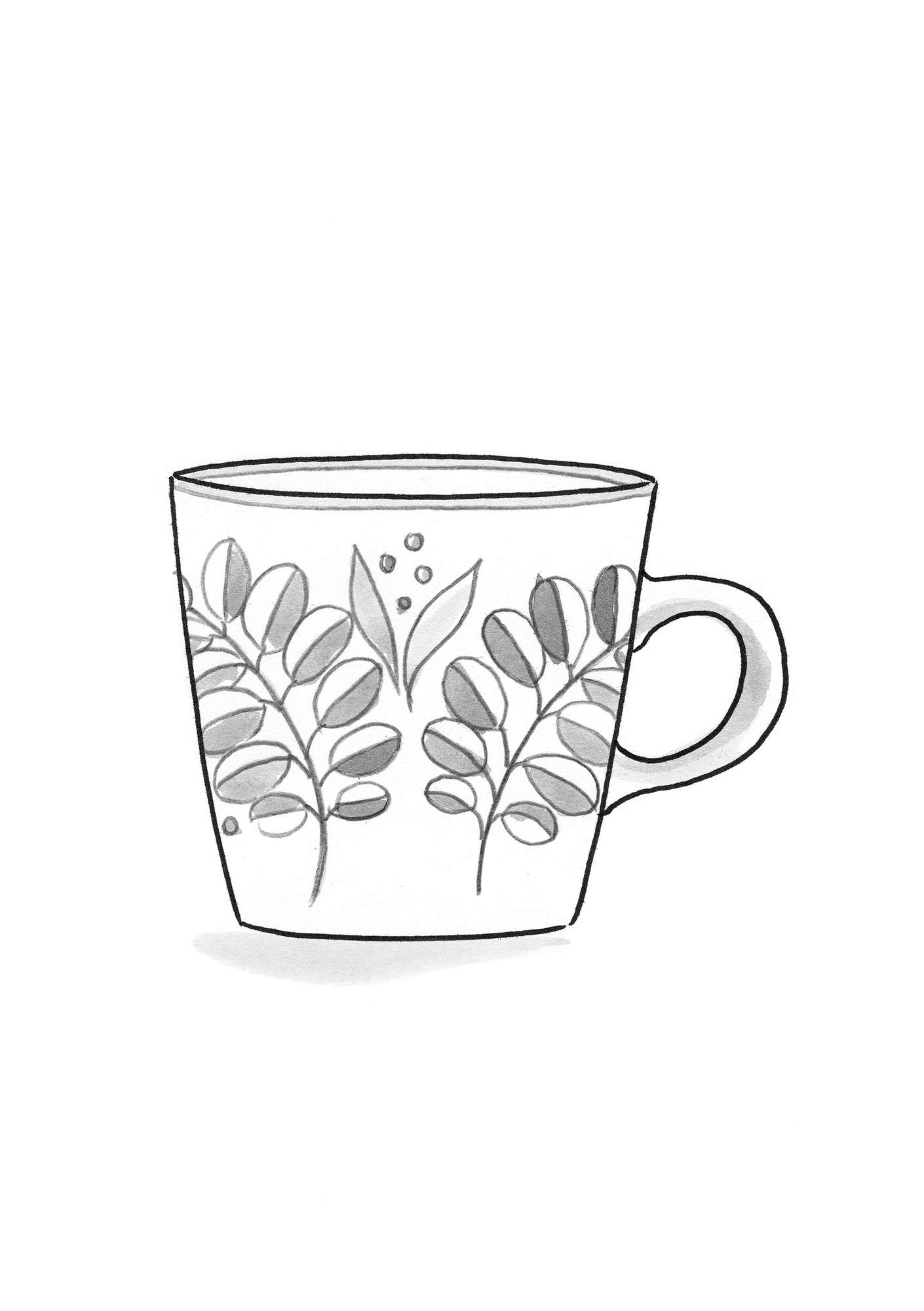 “Meadow” ceramic mug meadow stream