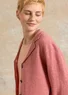 Knitted blazer crafted from felted organic wool (pink salmon/melange L)