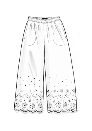 Webhose „Anglaise“ aus Bio-Baumwolle - schwarz