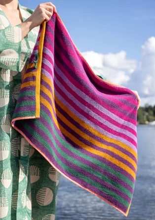 Serviette "Sunset" en coton biologique - cochenille