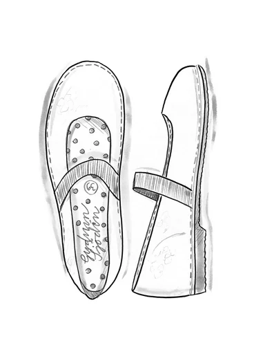 Ballerina flats in nappa - lingonberry