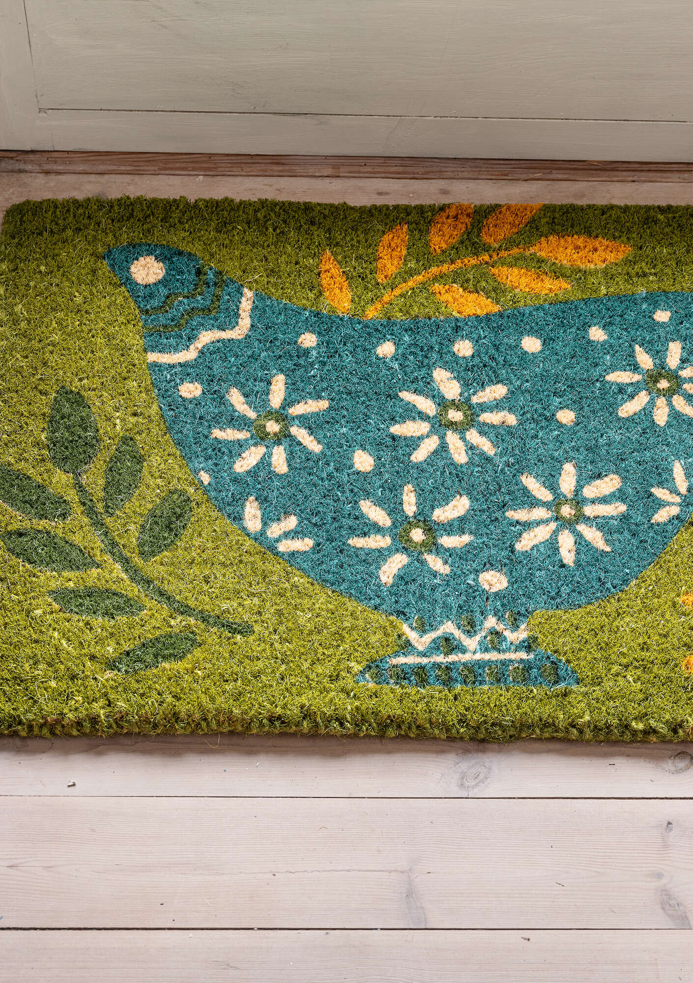 Fußmatte „Okarina“ aus Kokosfaser waldgrün
