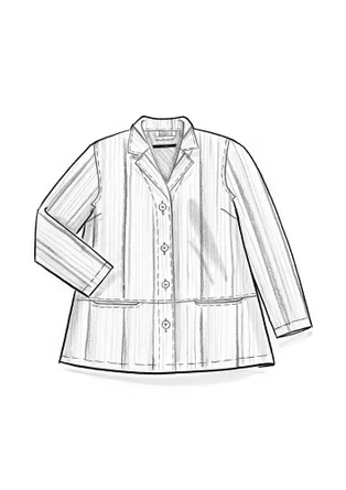 “Esme” woven organic cotton/linen jacket - iron grey/stripe