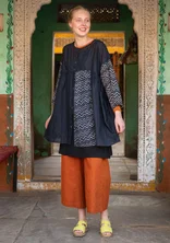 Vevd tunika «Sanganeer» i økologisk bomull - svart