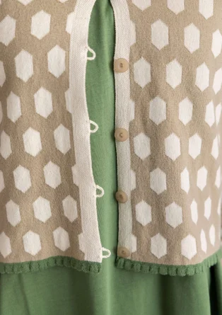 Strickjacke „Vendela“ aus Bio-/Recycling-Baumwolle - dunkelnatur