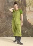 “Gardener” organic cotton/linen dungarees (kiwi S)