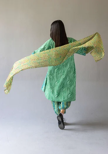 Kleid „Zebra“ aus Bio-Baumwollgewebe - apfelgrün