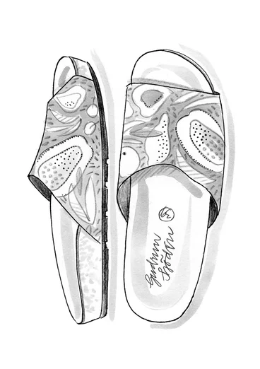 Sandal "Botswana" med korksula - svart