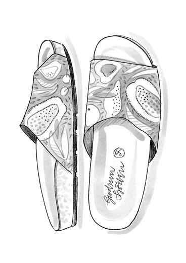 Sandal "Botswana" med korksula - svart