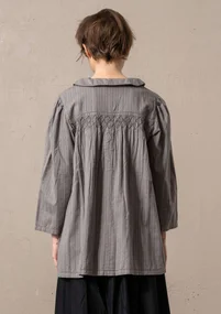 Blouse "Fille" en tissu de coton biologique - gris naturel