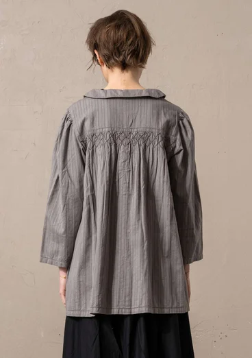 Blouse "Fille" en tissu de coton biologique - gris naturel
