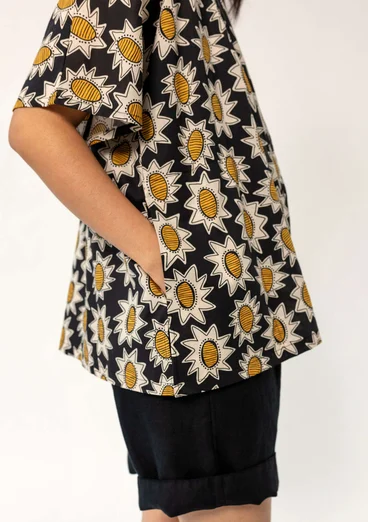 Blouse "Afrodite" en coton biologique - noir