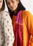 “Tove” organic/recycled cotton knitted scarf (lingonberry One Size)
