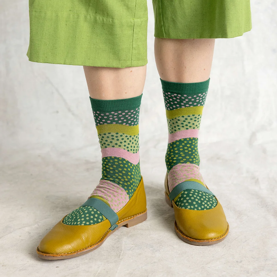Ballerinas aus Nappaleder - olive