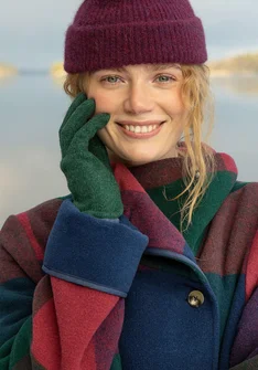 Gants en laine - vert foncé