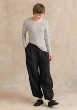 Pellavakankaiset housut - musta