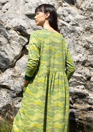 “Dorinda” jersey dress in organic cotton/modal - pistachio