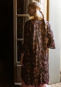 Webkleid „Meadow“ aus Bio-Baumwolle - dunkelerde