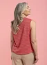 Linen knit tank top (flamingo XL)