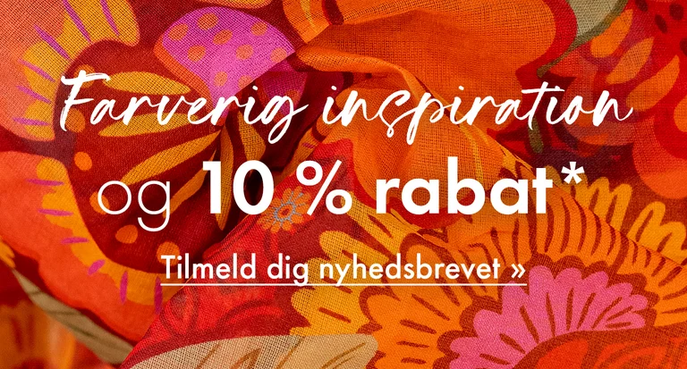 Farverig inspiration og 10 % rabat