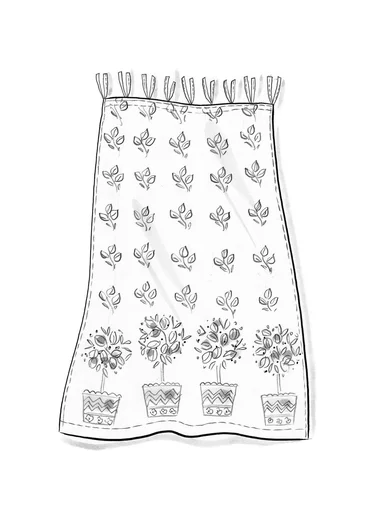 Gordijn "Lemon tree" van biologisch katoen - zeeblauw