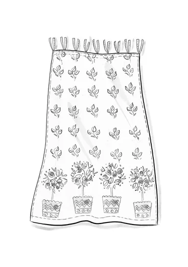 Gordijn "Lemon tree" van biologisch katoen - zeeblauw