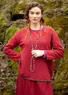“Maria” organic/recycled cotton sweater (pomegranate M)