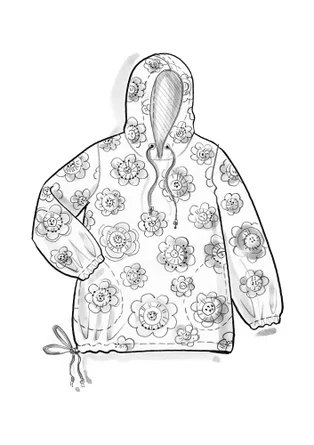 Trikoohuppari "Soho" ekopuuvillaa - himmeä petroli