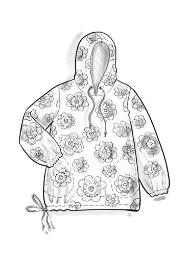 Trikoohuppari "Soho" ekopuuvillaa - himmeä petroli