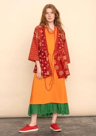 Blouse croisée "Roza" en coton biologique - rouille