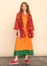 Wickelbluse „Roza“ aus Bio-Baumwollgewebe (rost M)