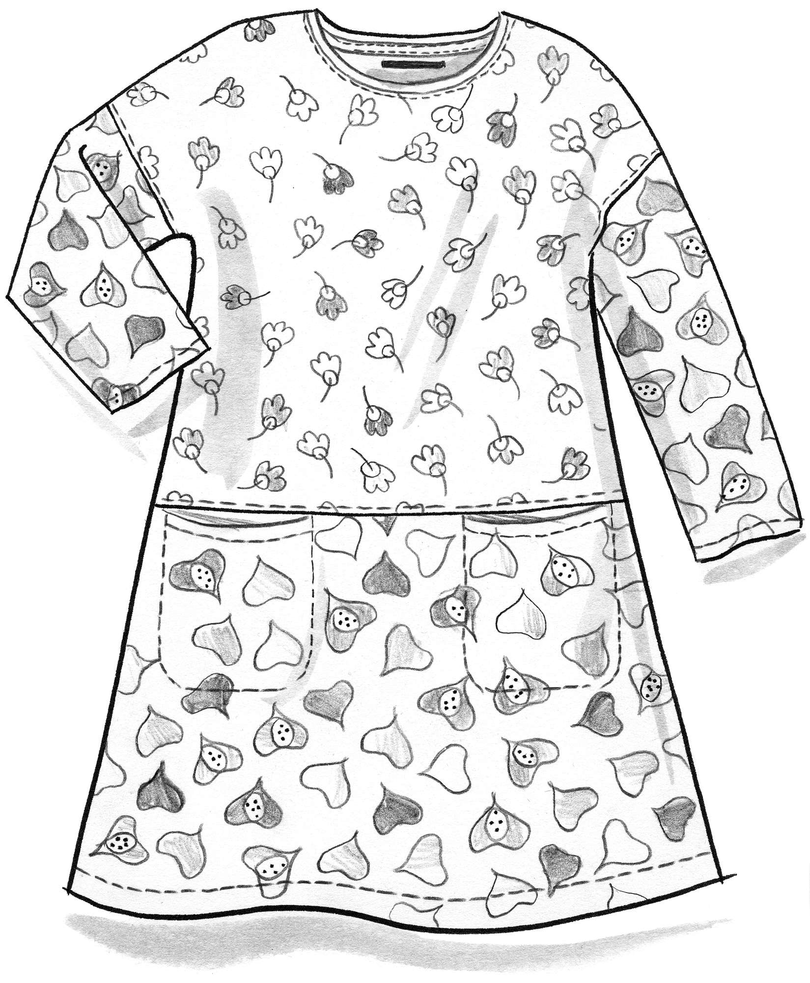 Kleid „Olivia“ aus Öko-Baumwolle/Recycling-Baumwolle
