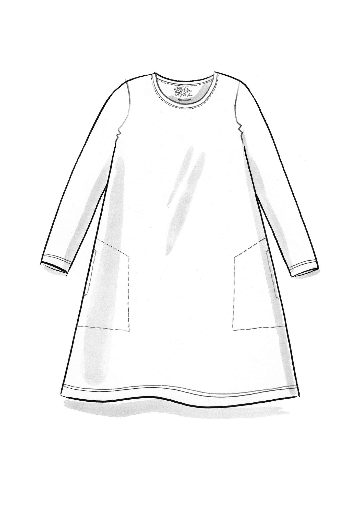 Tunique  Aria  en jersey de coton biologique/modal noir