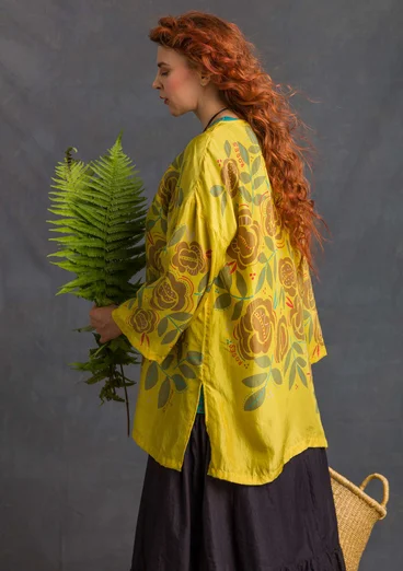 Blouse "Rose Garden" en soie - ananas