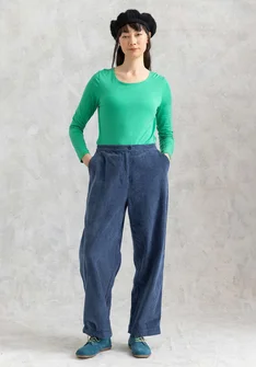 Cordhose „Rime“ aus Bio-Baumwolle - indigo