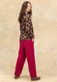 Solid-colour, organic cotton/elastane jersey yoga trousers - red0SP0cabbage