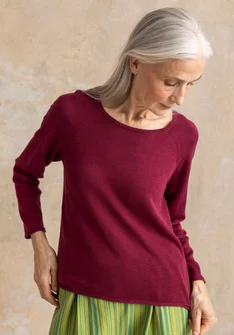 Trøje i økologisk bomuld/lyocell - purpur