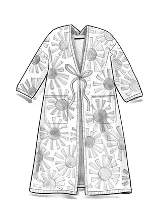 Long gilet "Midori" en coton biologique - noir