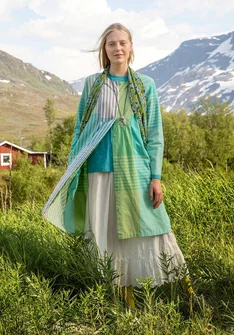 Kleid „Madras“ aus Bio-Baumwollgewebe - jade