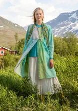 “Madras” woven dress in organic cotton - jade