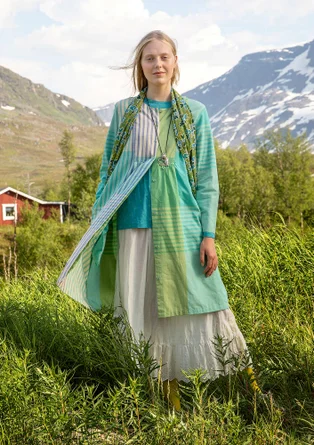 ��“Madras” woven organic cotton dress - jade