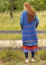 Gebreid mouwloos vest "Sandy" van alpacamix en biologisch/gerecycled katoen (porseleinblauw XL)